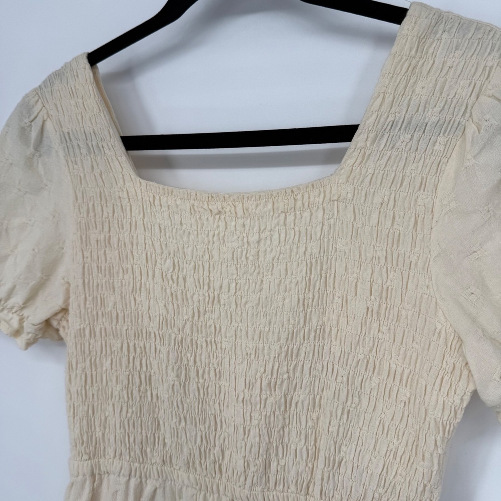 HAYDEN LOS ANGELES BUTTER YELLOW SMOCKED BODICE MINI DRESS SMALL - Picture 2 of 8